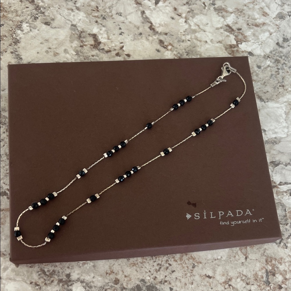 Black Onxy with silver Silpada Necklace